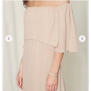 Taupe/nude bridesmaid dress